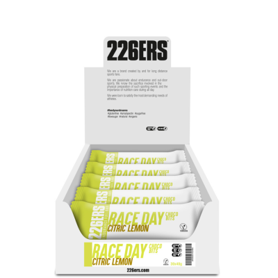 BOX RACE DAY BAR CHOCO BITS 226ers - baton eneregtyczny o smaku limonek, 40g. (30 sztuk)
